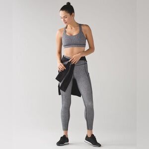 Lululemon Fast And Free 7/8 Tight Frozen Fizz White Black - Size: 6 - NO TAG -